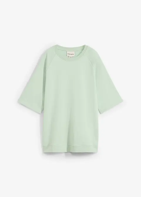 Sweatshirt mit Seitenschlitzen in grün von vorne - bonprix Sweatshirt mit Seitenschlitzen in grün von vorne - bonprix