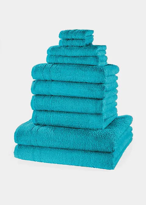 Handtuch Set (10-tlg. Set) in petrol - bonprix Handtuch Set (10-tlg. Set) in petrol - bonprix