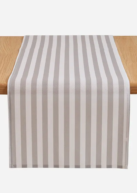 Tischläufer mit Streifen Druck in weiß von vorne - bonprix Tischläufer mit Streifen Druck in weiß von vorne - bonprix