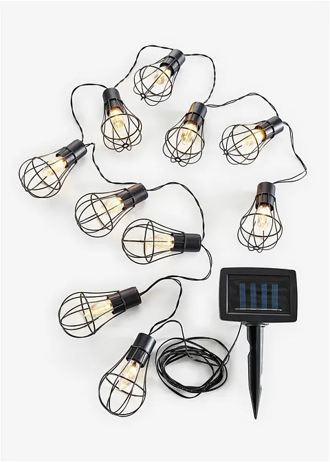Solar Lichterkette mit 10 Lampen in schwarz - bonprix Solar Lichterkette mit 10 Lampen in schwarz - bonprix