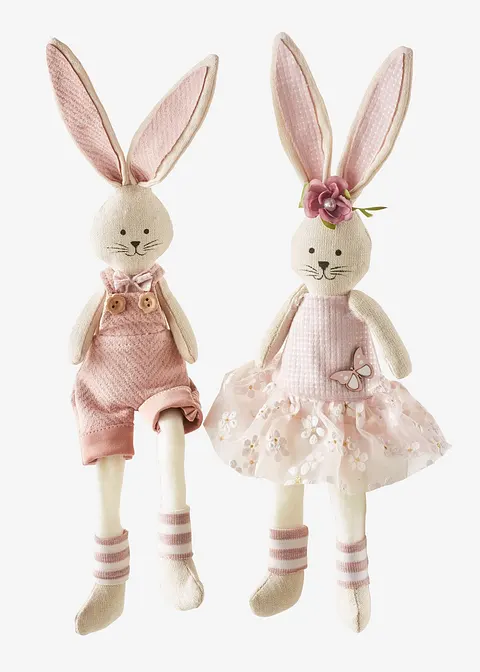 Deko-Figur Hasen (2er Pack) in beige - bonprix Deko-Figur Hasen (2er Pack) in beige - bonprix