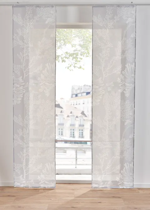 Schiebegardine mit floralem Druck (1er Pack) in grau - bonprix Schiebegardine mit floralem Druck (1er Pack) in grau - bonprix