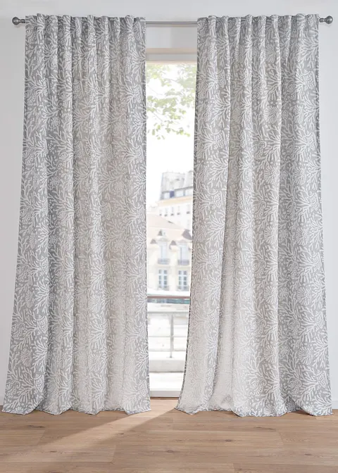 Jacquard Vorhang mit Muster (1er Pack) in grau - bonprix Jacquard Vorhang mit Muster (1er Pack) in grau - bonprix