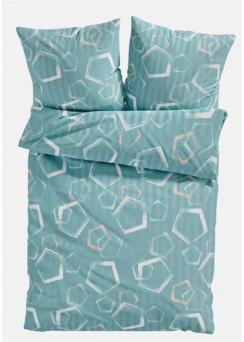 Bettwäsche mit grafischem Design in blau von vorne - bonprix Bettwäsche mit grafischem Design in blau von vorne - bonprix
