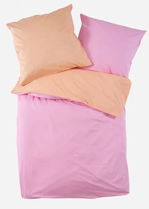 Perkal Wendebettwäsche unifarben in rosa von vorne - bonprix Perkal Wendebettwäsche unifarben in rosa von vorne - bonprix