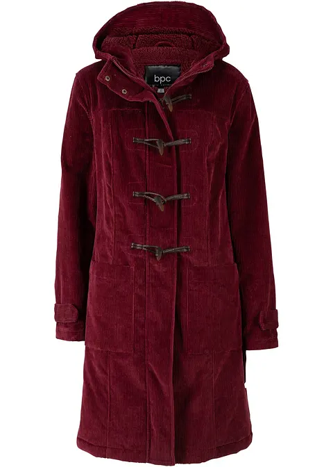 Gefütterter Cord-Dufflecoat in rot von vorne - bonprix Gefütterter Cord-Dufflecoat in rot von vorne - bonprix