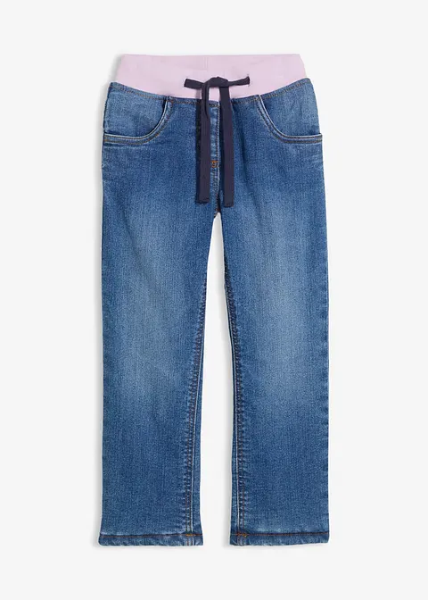 Komfortable Thermojeans mit Fleecefutter in blau von vorne - bonprix Komfortable Thermojeans mit Fleecefutter in blau von vorne - bonprix