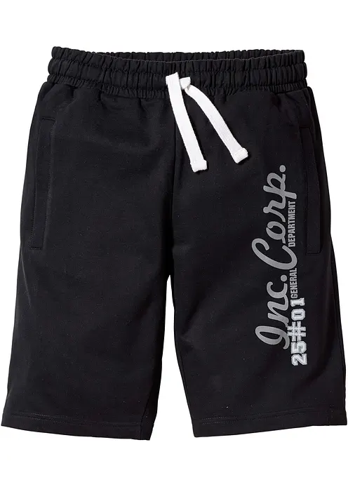 Sweat-Bermuda aus reiner Baumwolle in schwarz von vorne - bonprix Sweat-Bermuda aus reiner Baumwolle in schwarz von vorne - bonprix