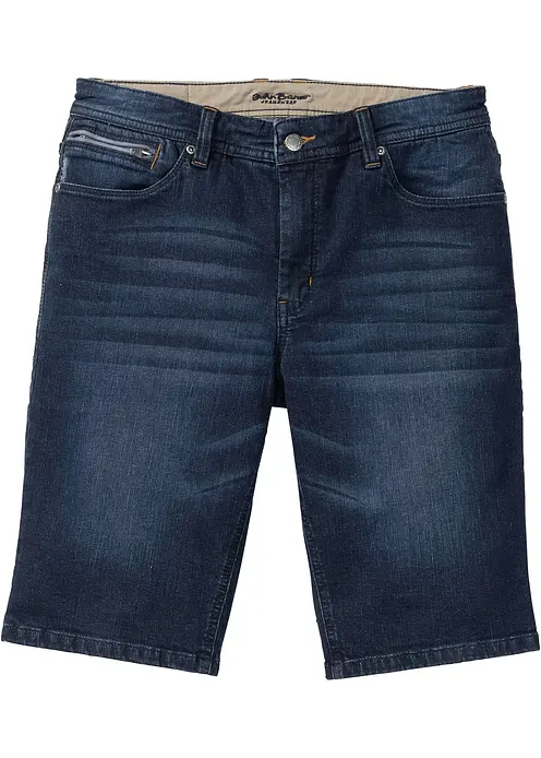 Stretch-Jeans-Bermuda, Slim Fit in blau von vorne - bonprix Stretch-Jeans-Bermuda, Slim Fit in blau von vorne - bonprix