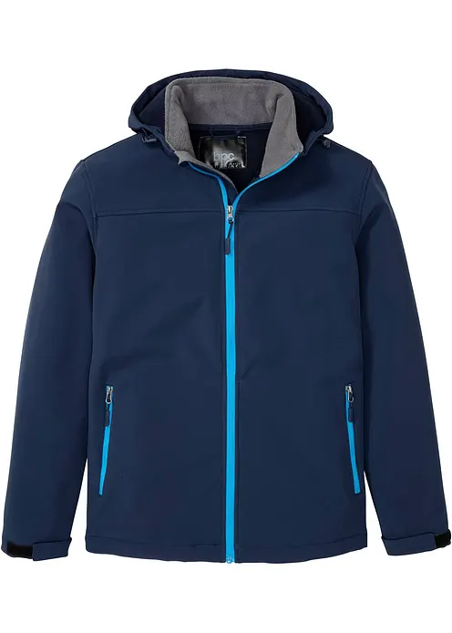 Softshelljacke mit Kapuze in blau von vorne - bonprix Softshelljacke mit Kapuze in blau von vorne - bonprix