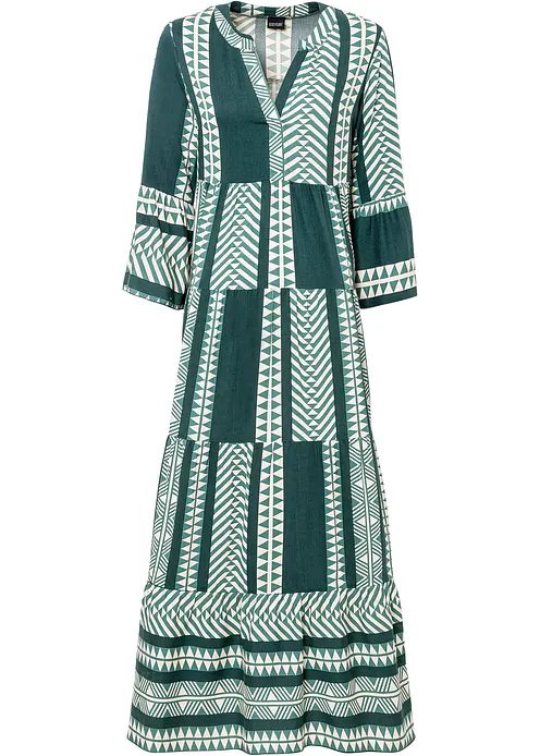 Maxikleid aus fließender Viskose in petrol von vorne - bonprix Maxikleid aus fließender Viskose in petrol von vorne - bonprix