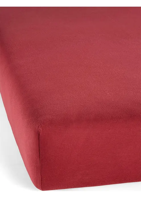 Jersey Spannbettlaken in rot - bonprix Jersey Spannbettlaken in rot - bonprix