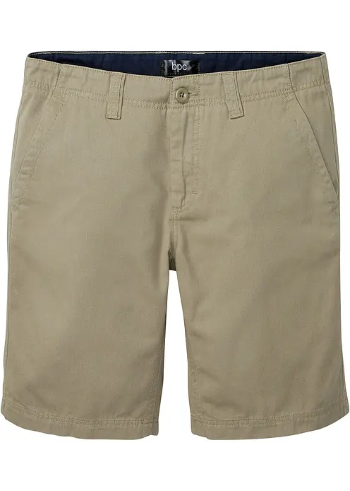 Chino-Bermuda aus reiner Baumwolle, Regular Fit in grün von vorne - bonprix Chino-Bermuda aus reiner Baumwolle, Regular Fit in grün von vorne - bonprix