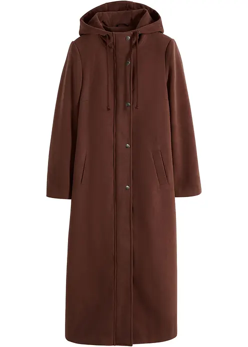 Mantel aus Wollimitat, Maxi-Länge in lila von vorne - bonprix Mantel aus Wollimitat, Maxi-Länge in lila von vorne - bonprix