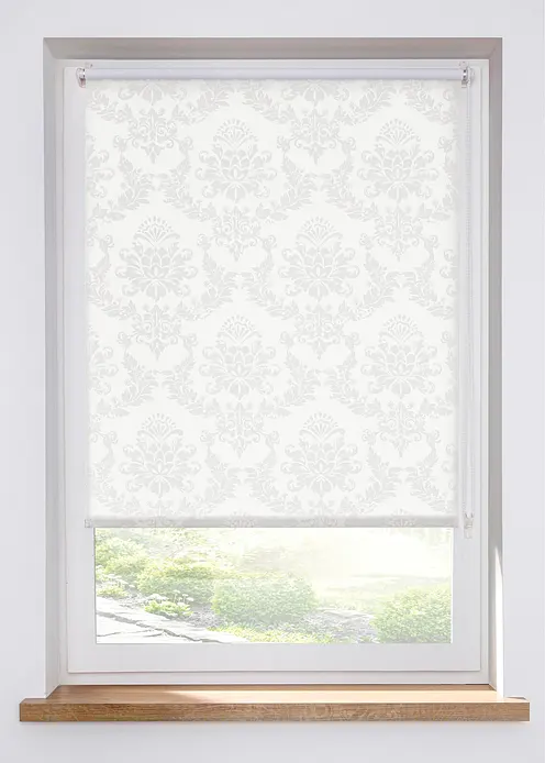 Sichtschutzrollo mit Ornament Druck in weiß - bonprix Sichtschutzrollo mit Ornament Druck in weiß - bonprix