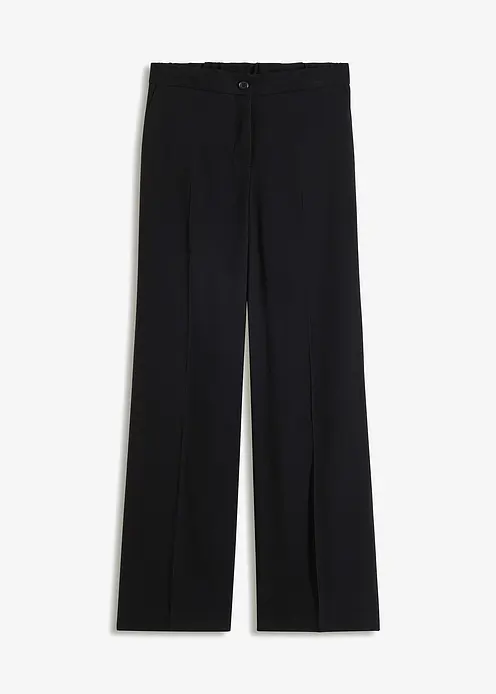 Leichte Marlenehose mit Viskose in schwarz von vorne - bonprix Leichte Marlenehose mit Viskose in schwarz von vorne - bonprix