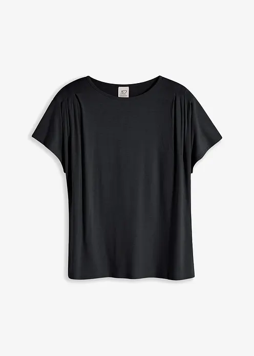 T-Shirt aus softer Viskose in schwarz von vorne - bonprix T-Shirt aus softer Viskose in schwarz von vorne - bonprix