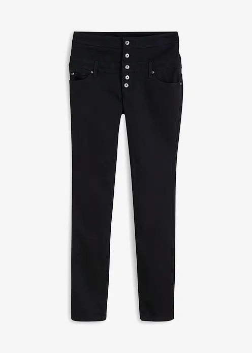 Stretch- Twillhose in schwarz von vorne - bonprix Stretch- Twillhose in schwarz von vorne - bonprix