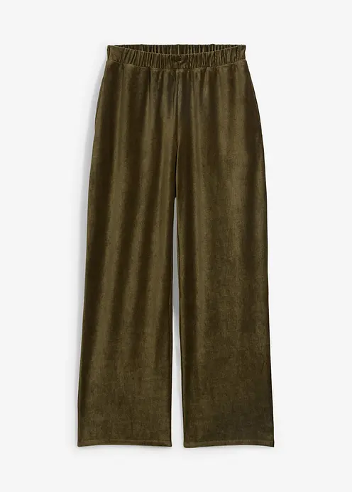 Weite Schlupfhose in Cordoptik in grün von vorne - bonprix Weite Schlupfhose in Cordoptik in grün von vorne - bonprix