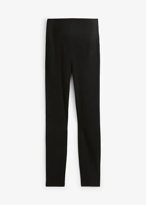 Umstandsleggings aus weicher Bio-Baumwolle in schwarz von vorne - bonprix Umstandsleggings aus weicher Bio-Baumwolle in schwarz von vorne - bonprix