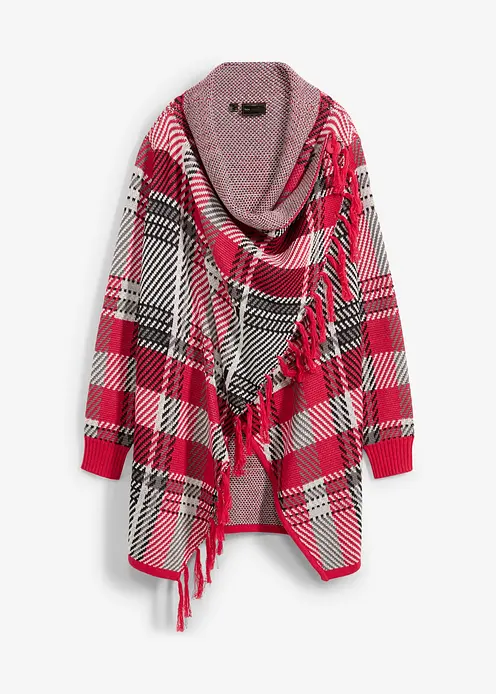 Longstrickjacke mit Fransen in rot von vorne - bonprix Longstrickjacke mit Fransen in rot von vorne - bonprix