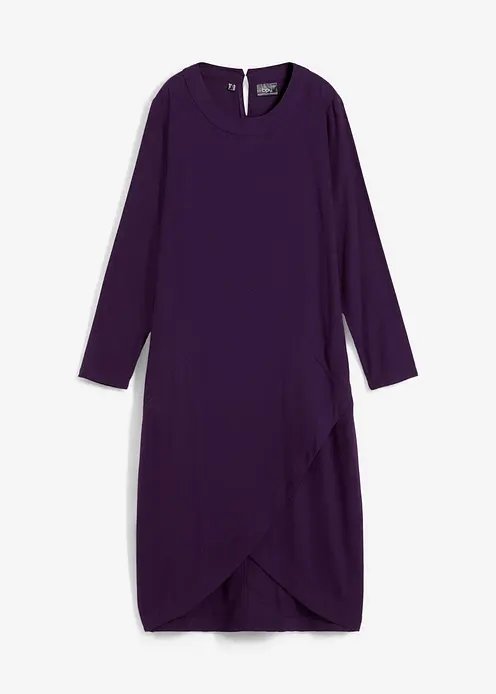 Flanellkleid mit Taschen in lila von vorne - bonprix Flanellkleid mit Taschen in lila von vorne - bonprix