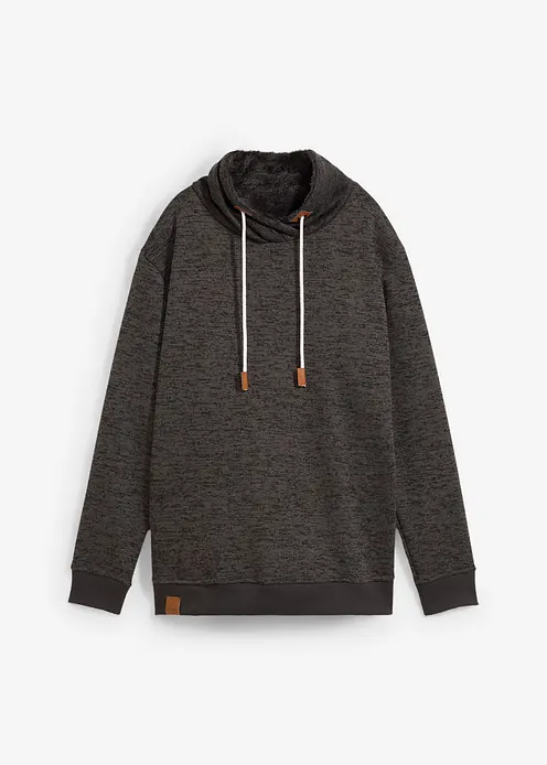 Long-Sweatshirt in grau von vorne - bonprix Long-Sweatshirt in grau von vorne - bonprix