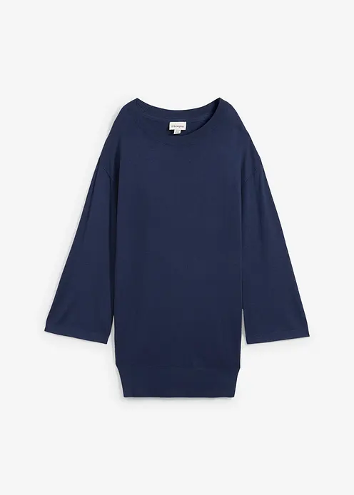 Longpullover in blau von vorne - bonprix Longpullover in blau von vorne - bonprix