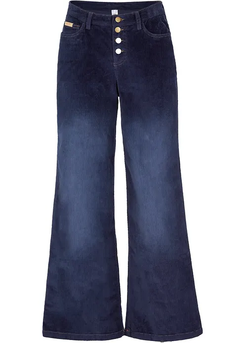 Cordhose aus Baumwolle mit Stretch in blau von vorne - bonprix Cordhose aus Baumwolle mit Stretch in blau von vorne - bonprix