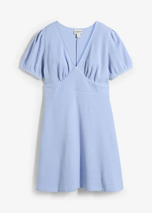 Shirtkleid aus reiner Baumwolle in blau von vorne - bonprix Shirtkleid aus reiner Baumwolle in blau von vorne - bonprix