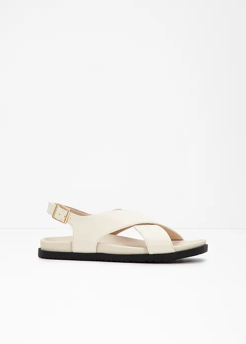Sandalen mit bequemem Fußbett in beige - bonprix Sandalen mit bequemem Fußbett in beige - bonprix