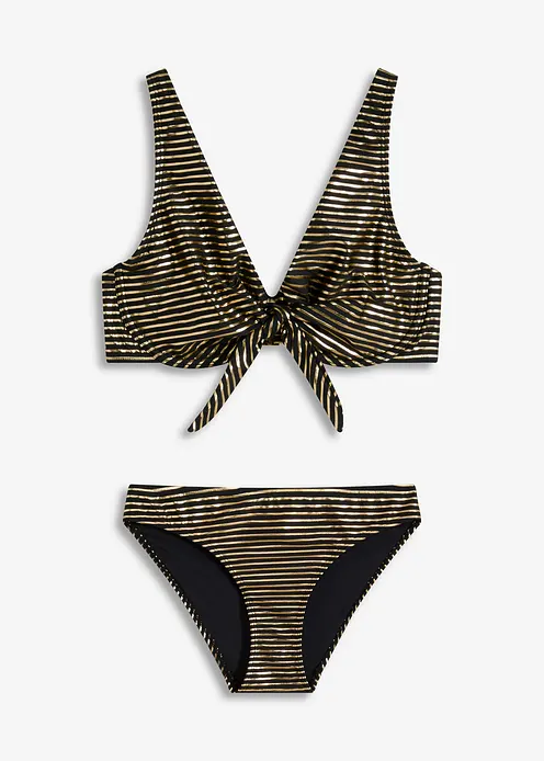 Bügel Bikini (2-tlg.Set) in schwarz von vorne - bonprix Bügel Bikini (2-tlg.Set) in schwarz von vorne - bonprix