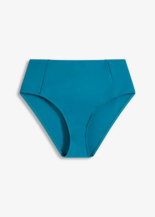 Highwaist-Bikinihose mit hohem Beinausschnitt in petrol von vorne - bonprix Highwaist-Bikinihose mit hohem Beinausschnitt in petrol von vorne - bonprix