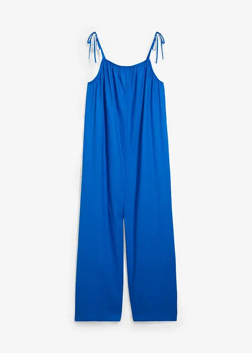 Jumpsuit aus leichtem Leinen-Viskose-Mix in blau von vorne - bonprix Jumpsuit aus leichtem Leinen-Viskose-Mix in blau von vorne - bonprix