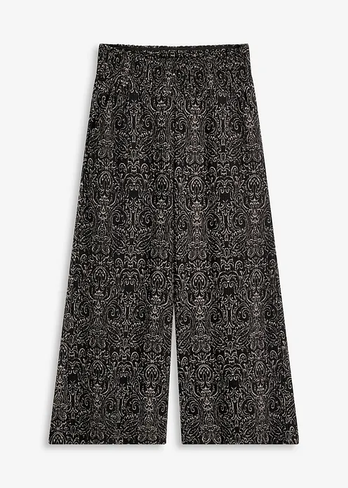 Jerseycrepe-Culotte in schwarz von vorne - bonprix Jerseycrepe-Culotte in schwarz von vorne - bonprix