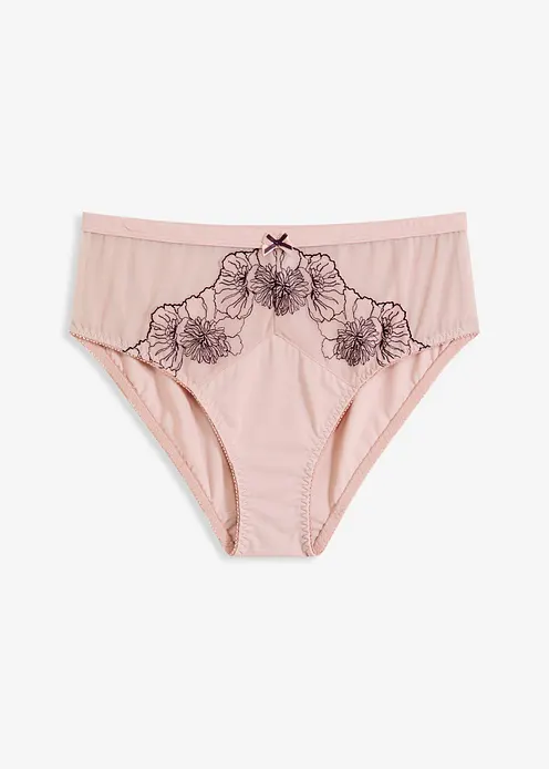 Maxislip mit zarter Stickerei in lila von vorne - bonprix Maxislip mit zarter Stickerei in lila von vorne - bonprix