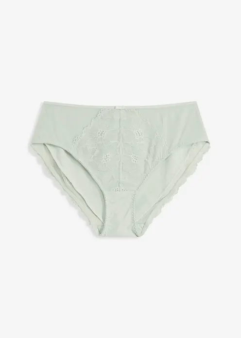 Maxislip mit filigraner Spitze in blau von vorne - bonprix Maxislip mit filigraner Spitze in blau von vorne - bonprix