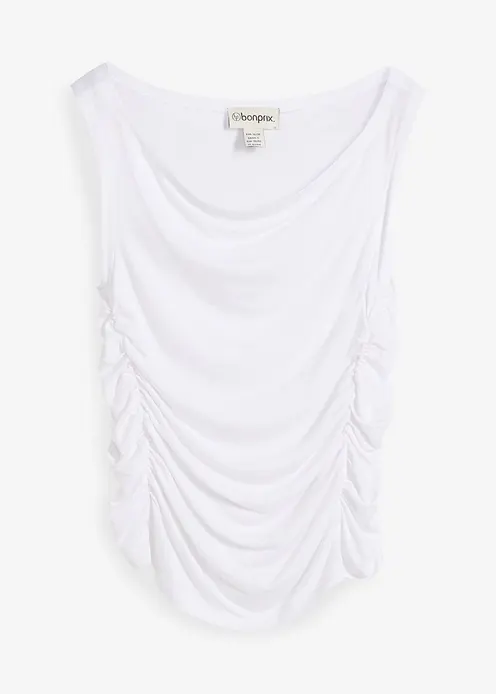 Tanktop aus softem Viskose-Mix in weiß von vorne - bonprix Tanktop aus softem Viskose-Mix in weiß von vorne - bonprix