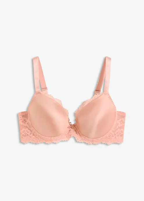 Push-Up-BH mit Glanzeffekt in rosa von vorne - bonprix Push-Up-BH mit Glanzeffekt in rosa von vorne - bonprix