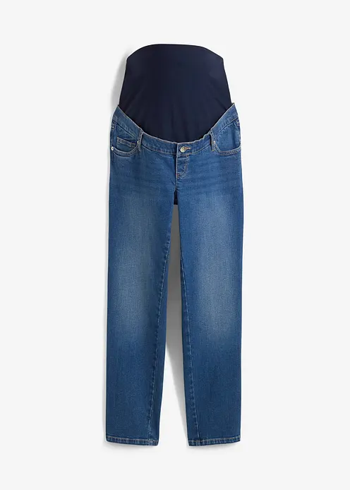 Umstandsjeans, knöchelfrei, Straight in blau von vorne - bonprix Umstandsjeans, knöchelfrei, Straight in blau von vorne - bonprix