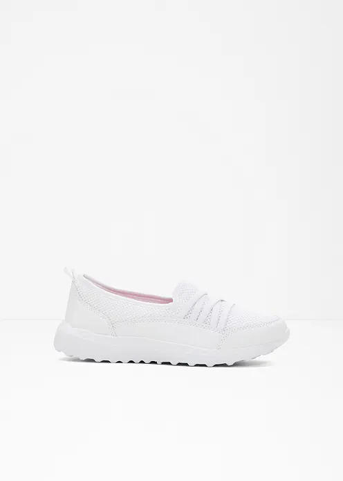 Komfort-Slip-In-Sneaker mit leichter Sohle in weiß von vorne - bonprix Komfort-Slip-In-Sneaker mit leichter Sohle in weiß von vorne - bonprix