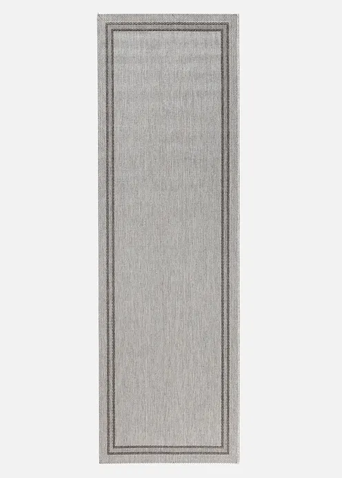 In- und Outdoor Teppich mit Bordüre in grau - bonprix In- und Outdoor Teppich mit Bordüre in grau - bonprix