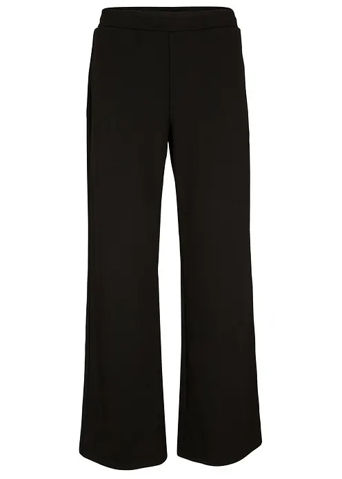 Weite Hose mit Gummibund aus Viskosemix in schwarz von vorne - bonprix Weite Hose mit Gummibund aus Viskosemix in schwarz von vorne - bonprix