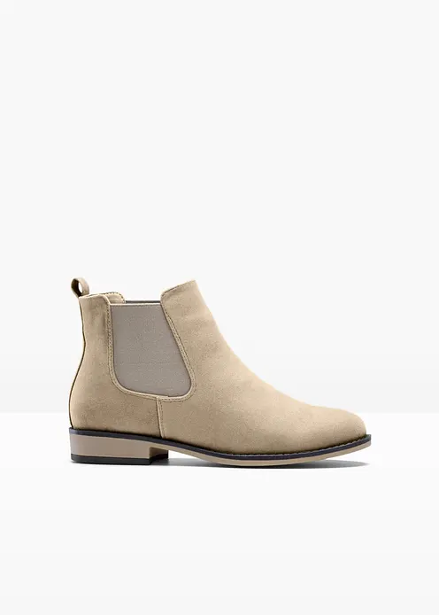 Chelsea-Boots in beige von vorne - bonprix Chelsea-Boots in beige von vorne - bonprix