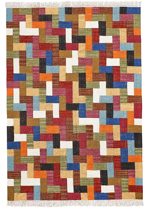 Kelim-Teppich mit Fransen in orange - bpc living bonprix collection Kelim-Teppich mit Fransen in orange - bpc living bonprix collection
