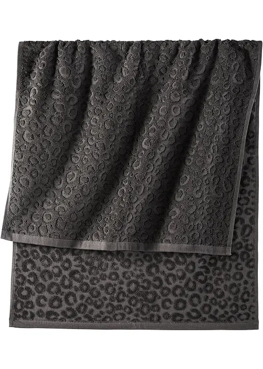 Handtuch mit Leo- Muster in schwarz - bonprix Handtuch mit Leo- Muster in schwarz - bonprix