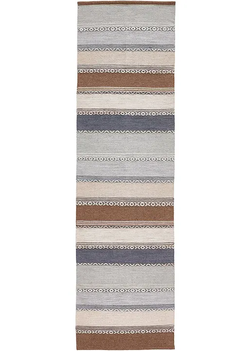 Kelim-Teppich mit Streifen in sanften Naturtönen in braun - bonprix Kelim-Teppich mit Streifen in sanften Naturtönen in braun - bonprix
