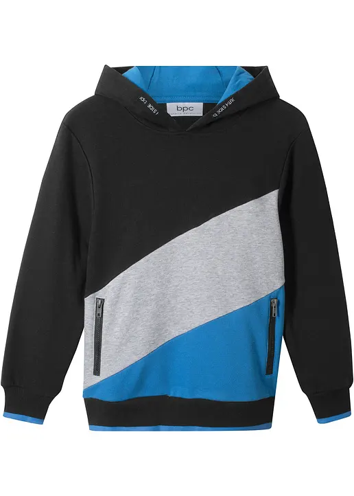 Hoodie aus reiner Bio-Baumwolle in schwarz von vorne - bonprix Hoodie aus reiner Bio-Baumwolle in schwarz von vorne - bonprix