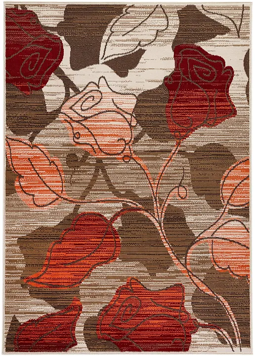 Teppich mit floraler Musterung in orange - bpc living bonprix collection Teppich mit floraler Musterung in orange - bpc living bonprix collection