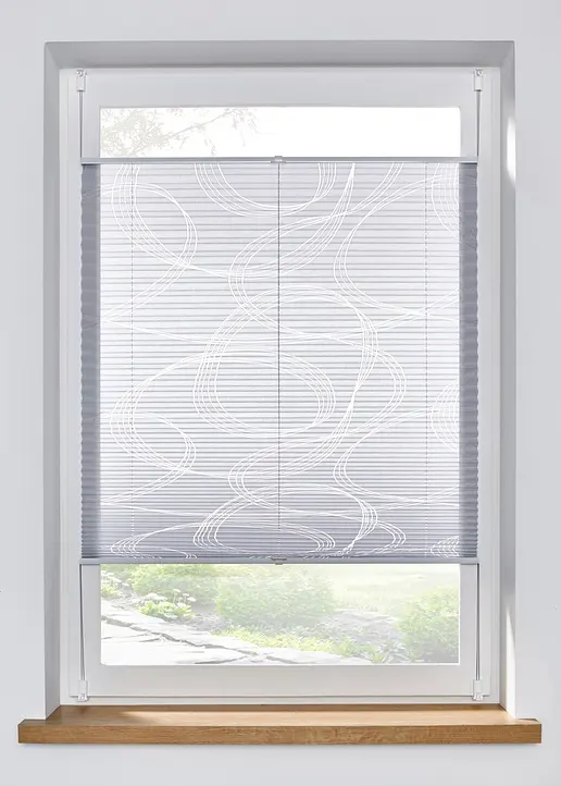 Ausbrenner Plissee graphisch in grau - bpc living bonprix collection Ausbrenner Plissee graphisch in grau - bpc living bonprix collection